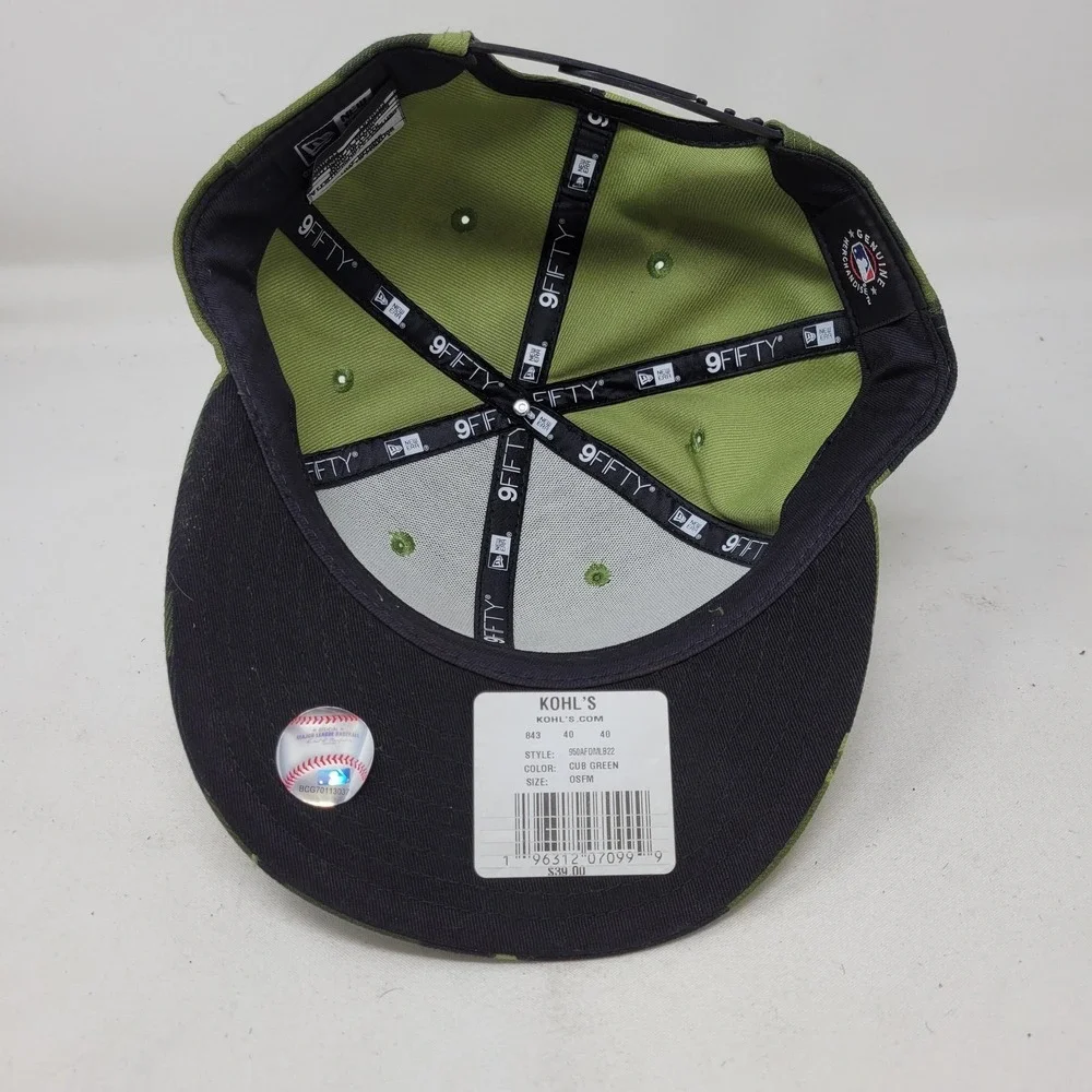 Chicago Cubs Hat Cap Snap Back Mens One Size Camo Green MLB Baseball New Era